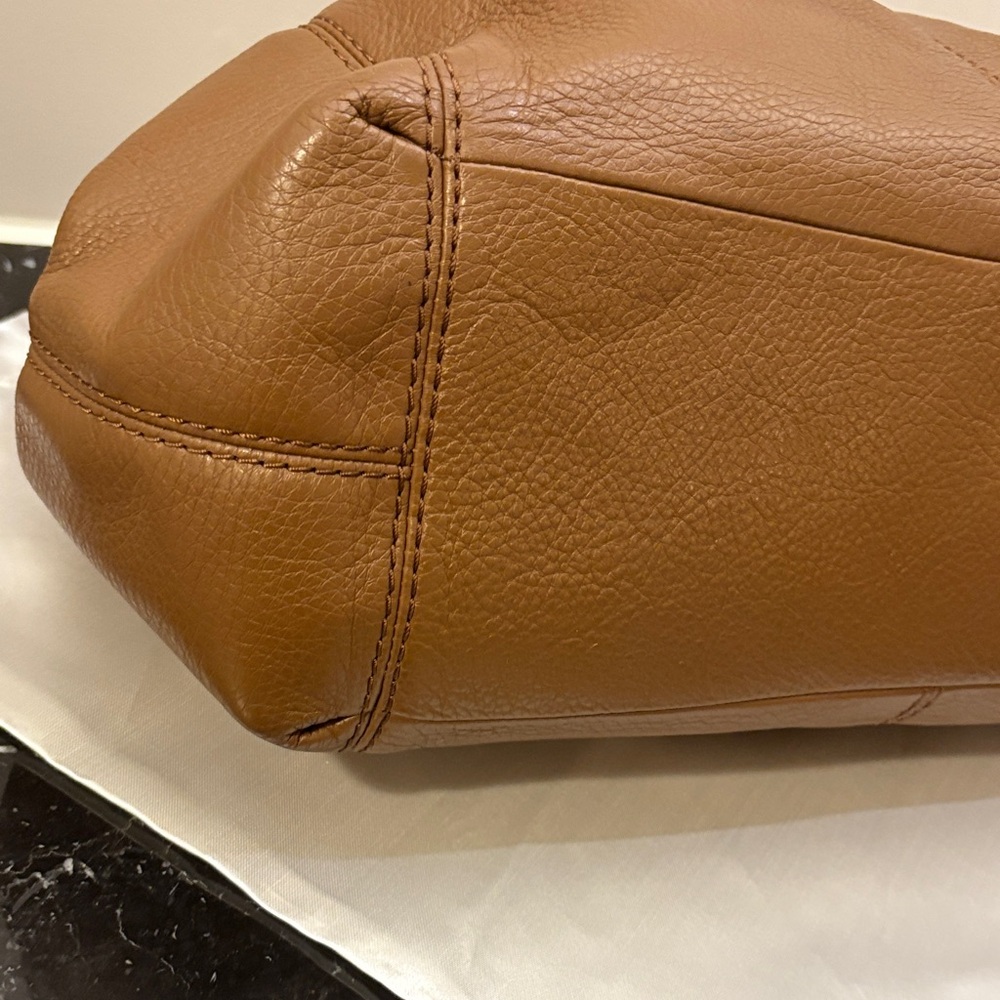Coach Lexy Tan Leather Hobo Bag - Picture 5 of 11